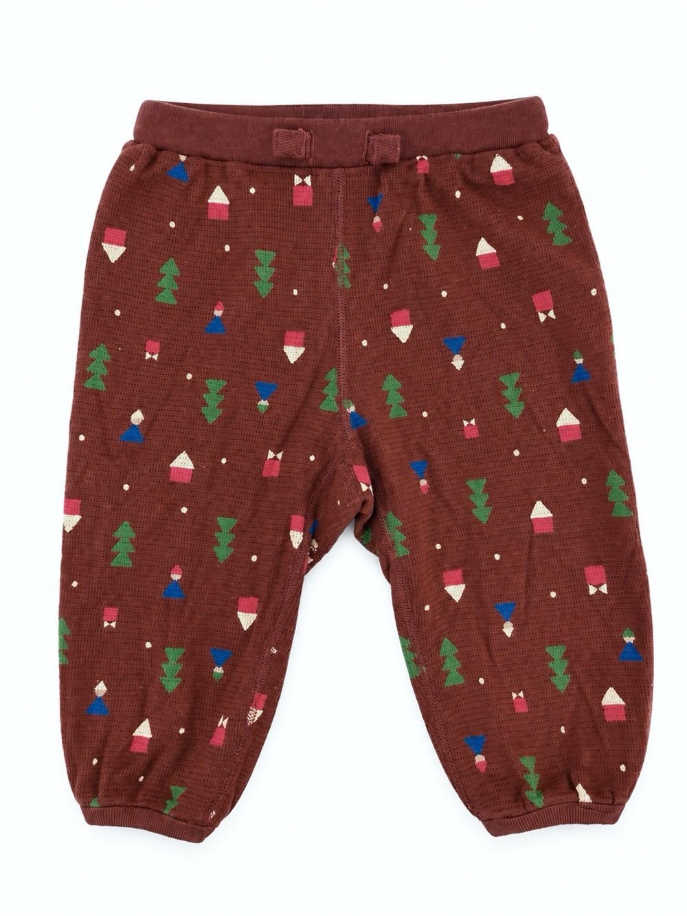 Hanna Andersson Baby Holiday Christmas Waffle Knit Pants 6-12M 100% Cotton